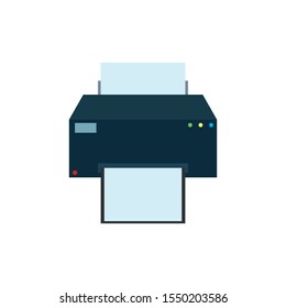 printer or fax, vector icon or symbol machine