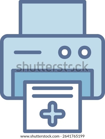 Printer Filled Blue Tone Icon