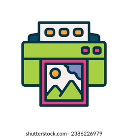 printer filled color icon. vector icon for your website, mobile, presentation, and logo design.