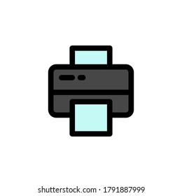 Printer filled outline icon. symbol vector on white background