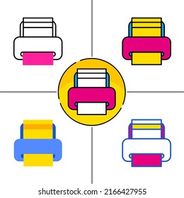 printer in flat design style