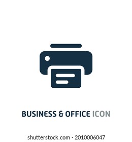 printer flat Icon, Business and Office Icon, For Web, App, And Presentation. Eps 10