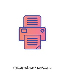 Printer flat vector icon sign symbol