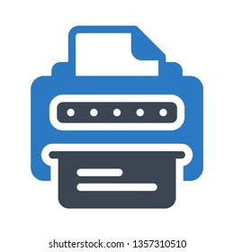 printer glyph double color 