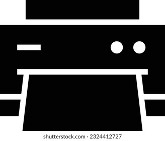 Printer Glyph Icon - Single Icon, Vector