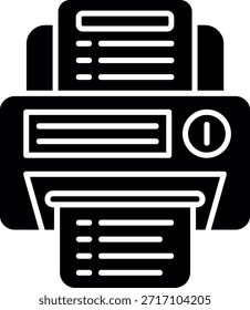 Diseño de icono de estilo de glifo de impresora