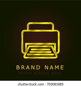 Printer golden metallic logo
