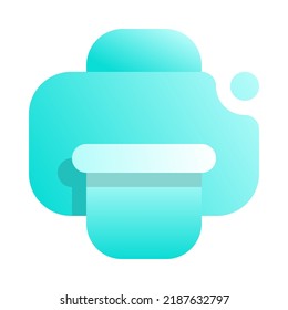 Printer Gradient Flat style icon vector design and illustration template