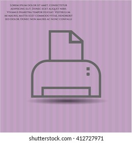 Icono de alta calidad de la impresora