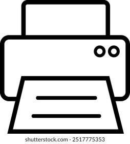 Icono de impresora Icono de impresora de línea abstracta