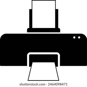 printer icon black color eps format