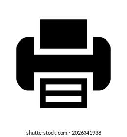Druckersymbol schwarz, Vektordesign, weißer Hintergrund