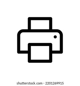 Printer icon in black outline style