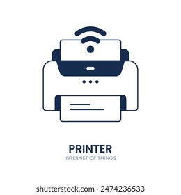 Printer icon. printer, business, paper, machine, design, print, copy, copier, document, office, equipment, technology, digital, computer, device, laser, electronics. Vector icon illustration