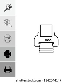 Printer icon. collection of 6 printer filled and outline icons such as . editable printer icons for web and mobile.