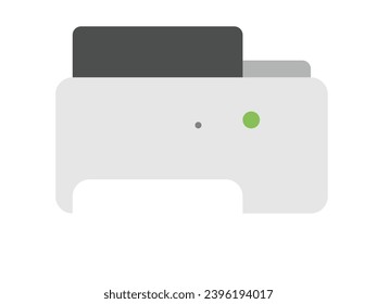 Printer icon of computer component. Parts of a PC, such as RAM memory, hdd ssd cpu processor. Vector Illustration 