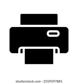 Printer icon. Concept of printing, office work, and document management.