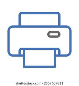 Printer icon. Concept of printing, office work, and document management.