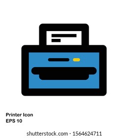 Printer icon design , color icon