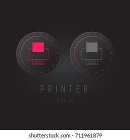 Printer icon design on modern flat background