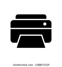 Printer icon design template, glyph style