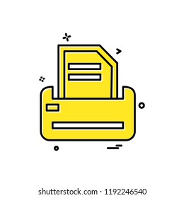 Printer icon design vector