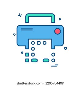 Printer icon design vector