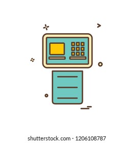 Printer icon design vector