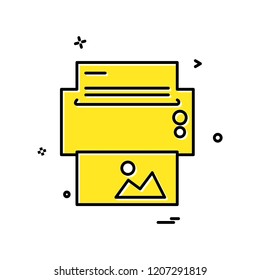 Printer icon design vector