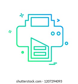 Printer icon design vector