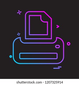 Printer icon design vector