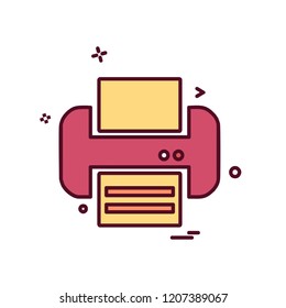 Printer icon design vector