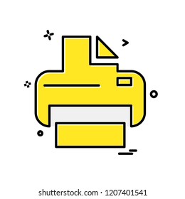 Printer icon design vector