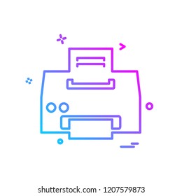 Printer icon design vector