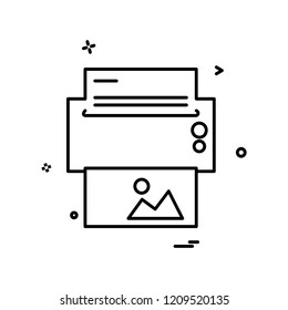 Printer icon design vector
