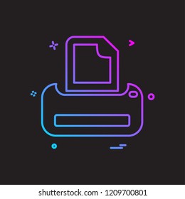 Printer icon design vector