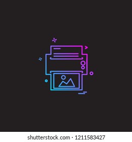 Printer icon design vector