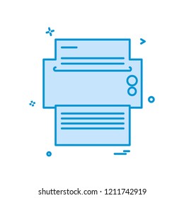 Printer icon design vector