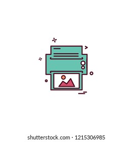 Printer icon design vector