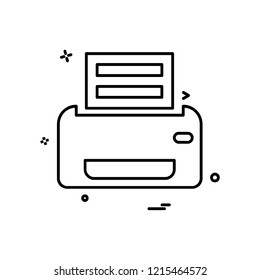 Printer icon design vector