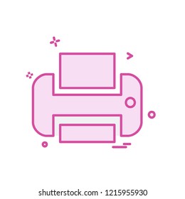 Printer icon design vector