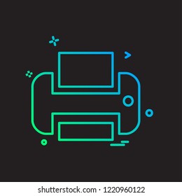 Printer icon design vector
