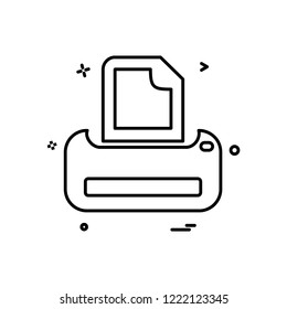 Printer icon design vector