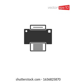 Printer Icon Design Vector Template