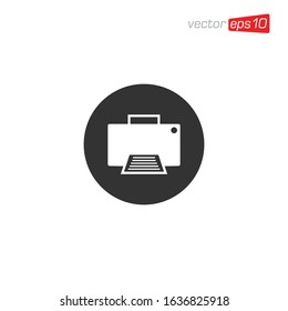 Printer Icon Design Vector Template