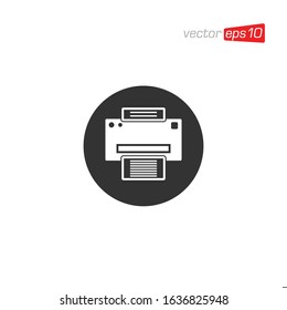 Printer Icon Design Vector Template