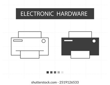 Printer, printer icon, electronic hardware icons