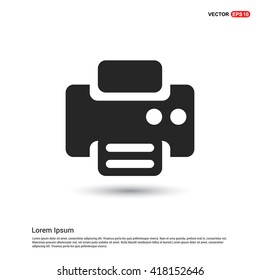 Printer icon. Flat printer icon