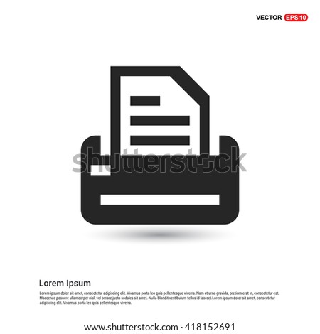 Printer icon. Flat printer icon