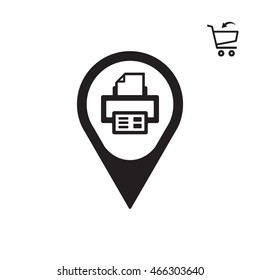 Printer  icon. Flat design.